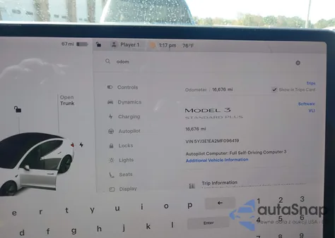 2021 Tesla Model 3 Standard Range Plus Rear-Wheel Drive из США, поврежденный, VIN 5YJ3E1EA2MF096419